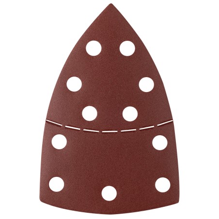 GRAPHITE 58T308 Papiery ścierne na rzep, żelazko 102 x 152 mm, P240, 5 szt., z 11 otworami