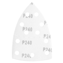 GRAPHITE 58T308 Papiery ścierne na rzep, żelazko 102 x 152 mm, P240, 5 szt., z 11 otworami 