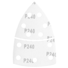 GRAPHITE 58T308 Papiery ścierne na rzep, żelazko 102 x 152 mm, P240, 5 szt., z 11 otworami 