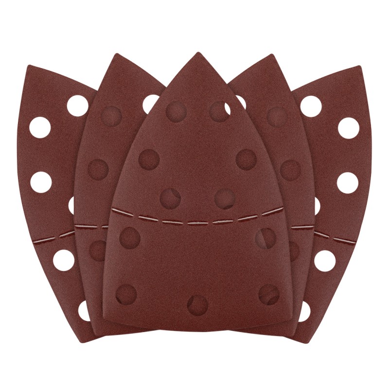GRAPHITE 58T307 Papiery ścierne na rzep, żelazko 102 x 152 mm, P220, 5 szt., z 11 otworami