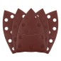 GRAPHITE 58T307 Papiery ścierne na rzep, żelazko 102 x 152 mm, P220, 5 szt., z 11 otworami