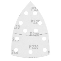 GRAPHITE 58T307 Papiery ścierne na rzep, żelazko 102 x 152 mm, P220, 5 szt., z 11 otworami 