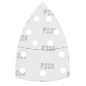 GRAPHITE 58T307 Papiery ścierne na rzep, żelazko 102 x 152 mm, P220, 5 szt., z 11 otworami