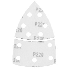 GRAPHITE 58T307 Papiery ścierne na rzep, żelazko 102 x 152 mm, P220, 5 szt., z 11 otworami 