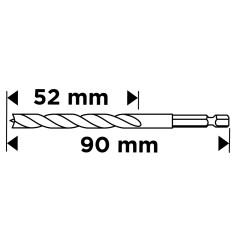 GRAPHITE 54T578 Wiertło do drewna Hex 4.0 mm 