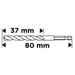 GRAPHITE 54T577 Wiertło do drewna Hex 3.0 mm 