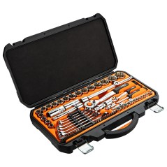 NEO TOOLS 08-690 Klucze nasadowe 1/4", 1/2", zestaw 71 szt.