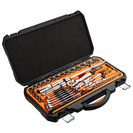 NEO TOOLS 08-690 Klucze nasadowe 1/4", 1/2", zestaw 71 szt.
