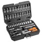 NEO TOOLS 08-660 Klucze nasadowe, 1/4”, CrV, zestaw 46 szt.