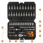 NEO TOOLS 08-660 Klucze nasadowe, 1/4”, CrV, zestaw 46 szt.