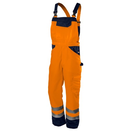 NEO TOOLS 81-778-XXL Ogrodniczki robocze, ostrzegawcze, pomarańczowe, rozmiar XXL