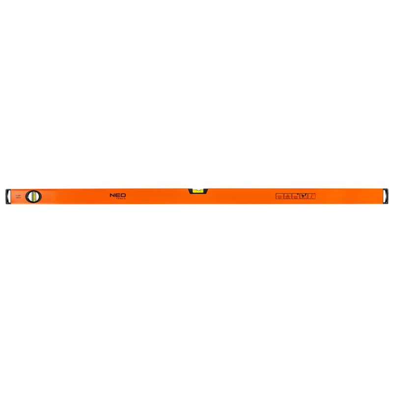 NEO TOOLS 71-085 Poziomnica aluminiowa, 2 libelle, frezowana dolna powierzchnia, 120 cm