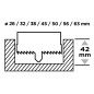 GRAPHITE 56T752 Otwornica do drewna 26 - 63 mm, h 50 mm zęby hartowane, zestaw 7 szt.