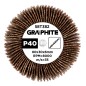 GRAPHITE 58T382 Ściernica listkowa trzpieniowa 80 x 30 x 6 mm, P40