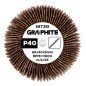 GRAPHITE 58T381 Ściernica listkowa trzpieniowa 60 x 30 x 6 mm, P40