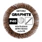 GRAPHITE 58T392 Ściernica listkowa trzpieniowa 40 x 15 x 6 mm, P40