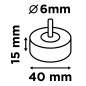 GRAPHITE 58T392 Ściernica listkowa trzpieniowa 40 x 15 x 6 mm, P40
