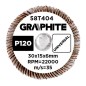 GRAPHITE 58T404 Ściernica listkowa trzpieniowa 30 x 15 x 6 mm, P120