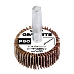 GRAPHITE 58T401 Ściernica listkowa trzpieniowa 30 x 15 x 6 mm, P60