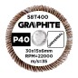 GRAPHITE 58T400 Ściernica listkowa trzpieniowa 30 x 15 x 6 mm, P40