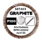 GRAPHITE 58T403 Ściernica listkowa trzpieniowa 30 x 15 x 6 mm, P100