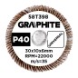 GRAPHITE 58T398 Ściernica listkowa trzpieniowa 30 x 10 x 6 mm, P40