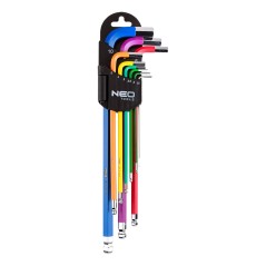 NEO TOOLS 09-512 Klucze sześciokątne 1.5-10 mm, zestaw 9 szt. 