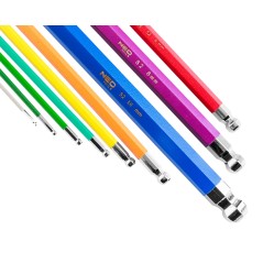 NEO TOOLS 09-512 Klucze sześciokątne 1.5-10 mm, zestaw 9 szt. 