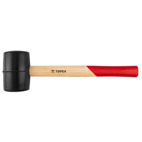 TOPEX 02A325-1 Młotek gumowy 60 mm/400 g, trzonek drewniany