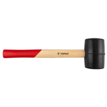 TOPEX 02A325-1 Młotek gumowy 60 mm/400 g, trzonek drewniany