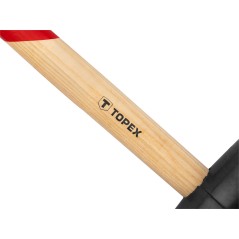 TOPEX 02A325-1 Młotek gumowy 60 mm/400 g, trzonek drewniany 