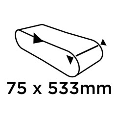 GRAPHITE 58T371 Pasy bezkońcowe 75 x 533 mm, P150, 3 szt. 