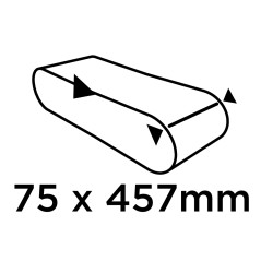 GRAPHITE 58T362 Pasy bezkońcowe 75 x 457 mm, P80, 3 szt. 