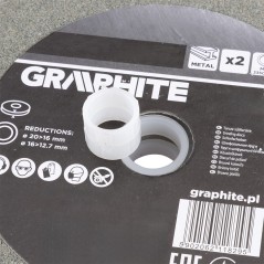 GRAPHITE 57T128 Tarcze szlifierskie 200 x 20/16/12.7 x 20 mm, P60, 2 szt. 