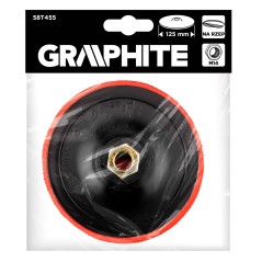 GRAPHITE 58T455 Tarcza mocująca z rzepem 125 mm x M14 