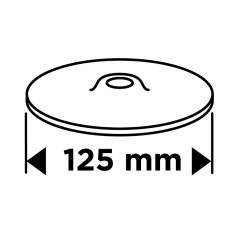 GRAPHITE 58T455 Tarcza mocująca z rzepem 125 mm x M14 
