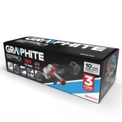 GRAPHITE 58GE142 Szlifierka kątowa 125mm bezszczotkowa Energy+ 0-9200/min-1, bez akumulatora 
