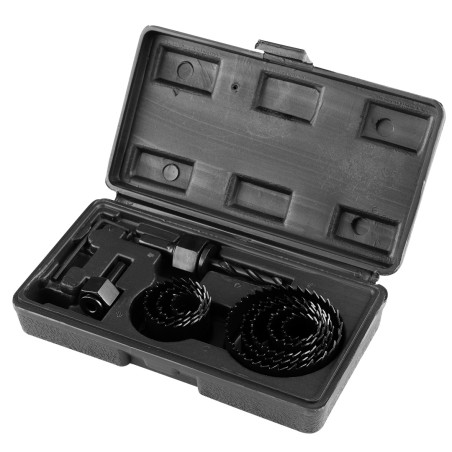 GRAPHITE 56T748 Otwornice do drewna z adapterami 19 - 64 mm, zestaw 12 szt.