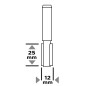 GRAPHITE 56T607 Frez do drewna prosty, dwuostrzowy, widiowy, 12 x 25 mm, trzpień 8 mm