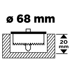 GRAPHITE 56T615 Frez do styropianu 68 mm 