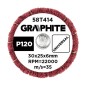 GRAPHITE 58T414 Ściernica listkowa trzpieniowa 30 x 25 x 6 mm, P120