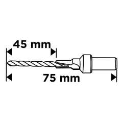 GRAPHITE 54T400 Wiertło do konfirmatów 4/6 mm 