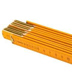 TOPEX 26C012-1 Miara składana drewniana 2 m, żółta 