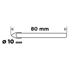 GRAPHITE 54T416 Wiertło do szkła 10 mm 