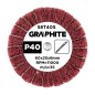 GRAPHITE 58T405 Ściernica listkowa trzpieniowa 60 x 25 x 6 mm, P40