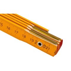 TOPEX 26C011-1 Miara składana drewniana 1 m, żółta 