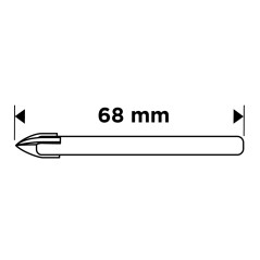 GRAPHITE 54T403 Wiertło uniwersalne TiN, 4 mm 