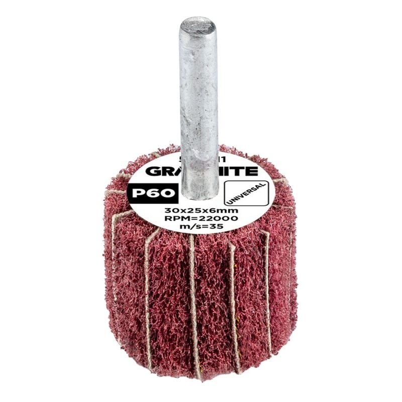 GRAPHITE 58T411 Ściernica listkowa trzpieniowa 30 x 25 x 6 mm, P60