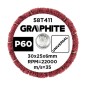GRAPHITE 58T411 Ściernica listkowa trzpieniowa 30 x 25 x 6 mm, P60