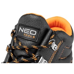 NEO TOOLS 82-165-40 Trzewiki skórzane S1 SR FO, stalowy podnosek, rozmiar 40 